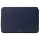 Tech-Protect MacBook / Laptop 15-16" Faux Leather Sleeve with Lined Inside - Navy Blue