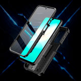 Samsung Galaxy A26 (5G) Tech-Protect Kevlar Pro Hard Plastic Case with Screen Protection & Kickstand - Black