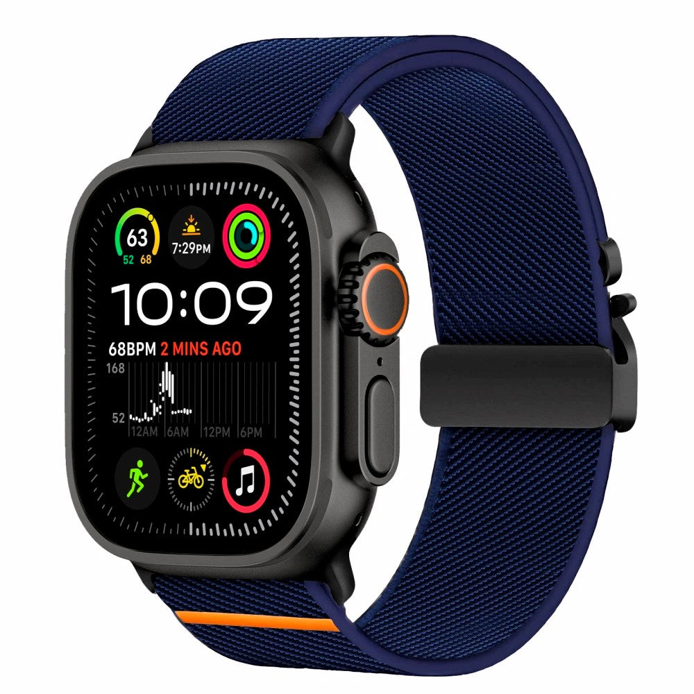 Apple Watch (42 / 44 / SE / 45 / 46 / 49mm) Tech-Protect Nylon Strap with Metal Buckle - Blue