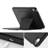 iPad 11" (2025) / iPad 10.9" (2024 / 2022) Tech-Protect Flip Case with Card Holder & Pencil Holder - Black