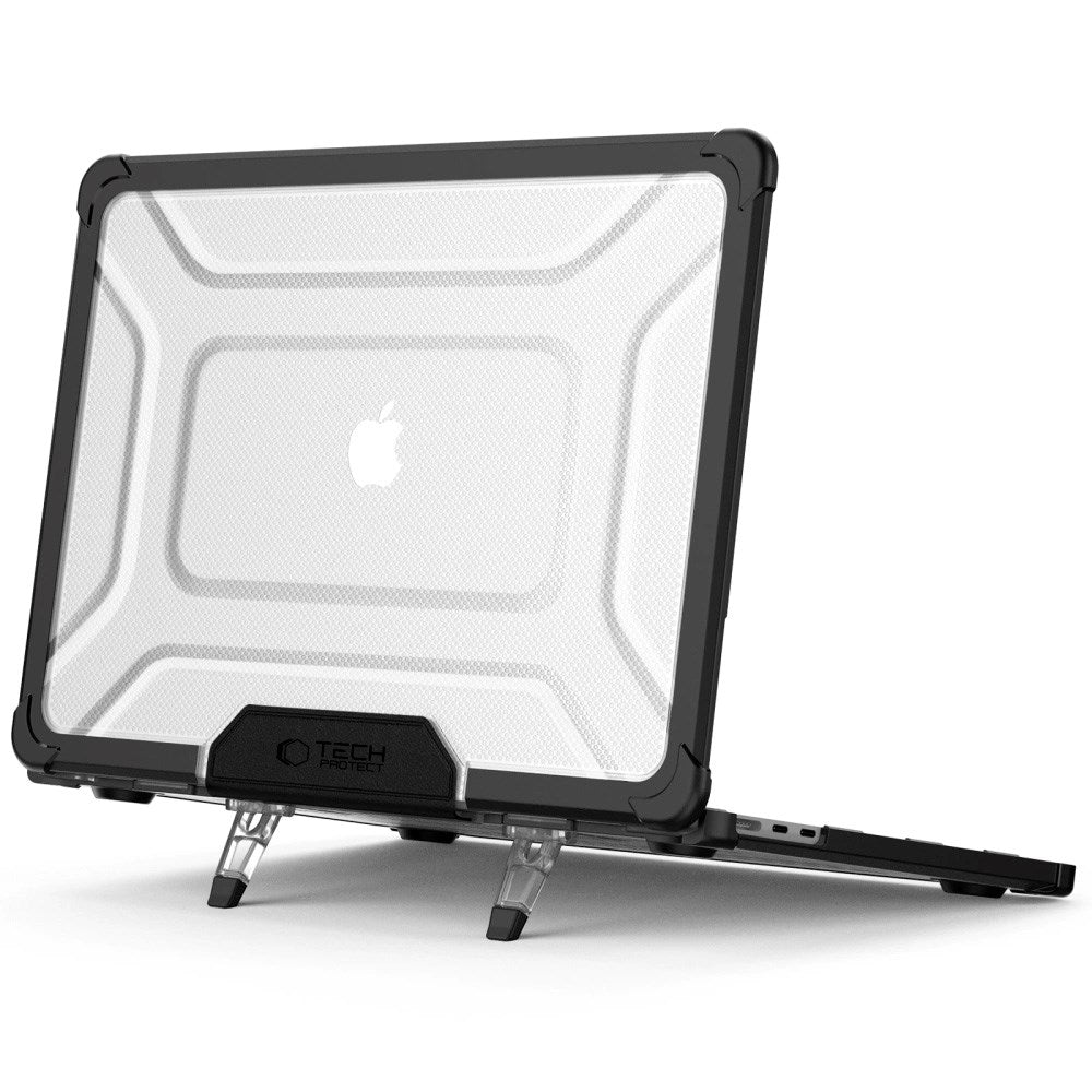 MacBook Air 13" M2 / M3 / M4 (2022 - 2025) Tech-Protect SmartShell Pro Case - Black / Transparent