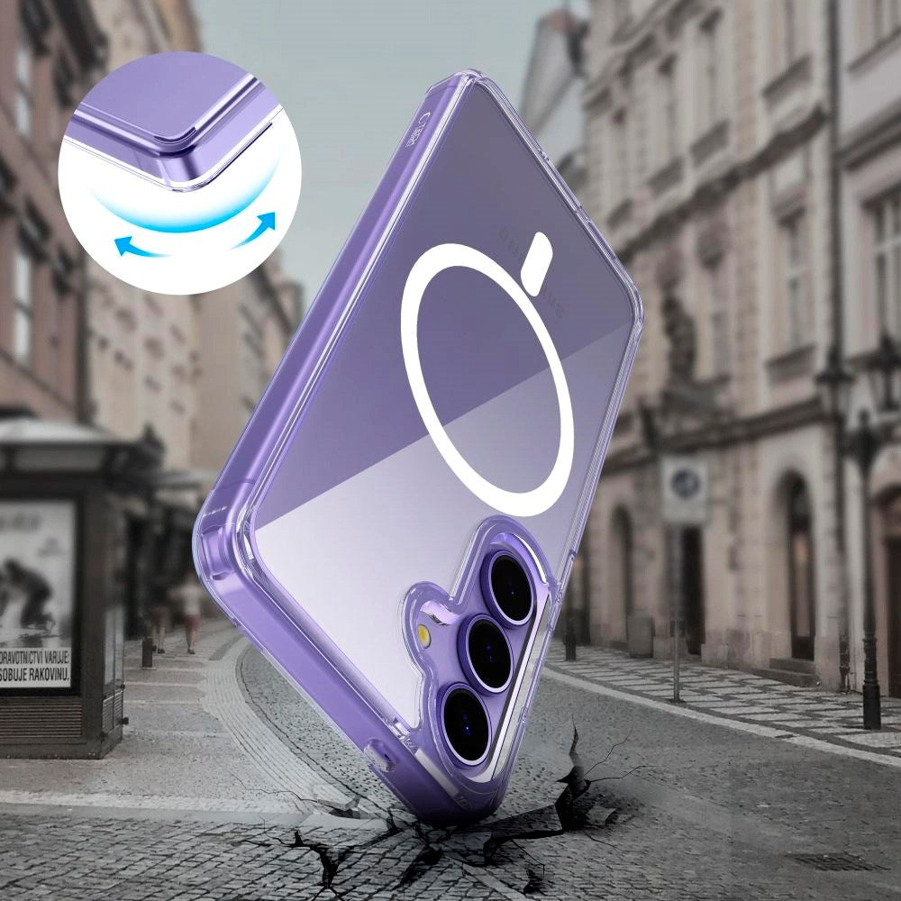 Samsung Galaxy S25 Edge Tech-Protect Flexair Hybrid Case - MagSafe Compatible - Transparent