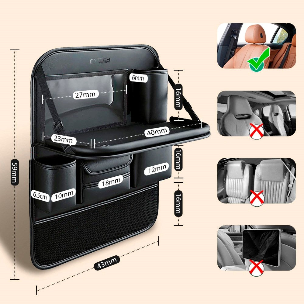 Tech-Protect Backseat Storage Pocket - Black