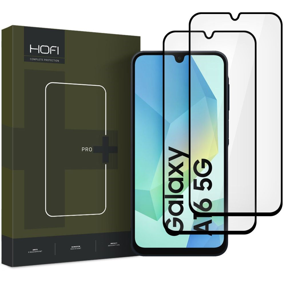 Samsung Galaxy A16 / A26 Hofi Glass Pro+ Screen Protector - Case Friendly - 2-Pak - Black Edge
