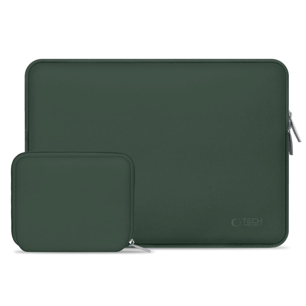 Tech-Protect Neoslim MacBook/Laptop 15-16" Sleeve with Small Bag - Green