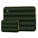 Tech-Protect Puffy MacBook / Laptop 13-14" Sleeve with Small Bag - Green