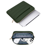 Tech-Protect Puffy MacBook / Laptop 15-16" Sleeve with Small Bag - Green