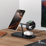 Tech-Protect 15W 3-in-1 Magnetic Wireless Charger - Qi2 / MagSafe Compatible - Black