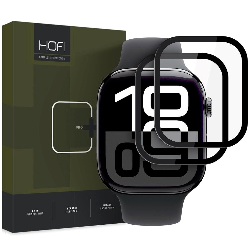 HOFI Apple Watch 11 / 10 (46mm) Hybrid Pro+ (Plus) Protective Glass - 2 pcs. - Black Edge