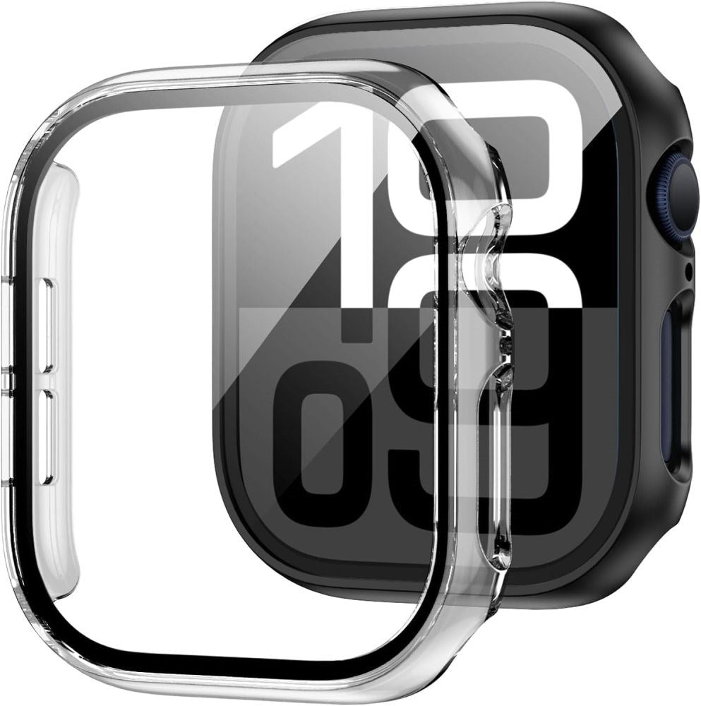 Apple Watch 11 / 10 Tech-Protect DEFENSE360 Smartwatch Case w. Screen protector - 42mm - Transparent