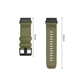 Universal Garmin 22mm QuickFit Tech-Protect Classic Nylon Strap - Green