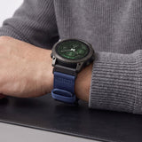 Universal Garmin 22mm QuickFit Tech-Protect Classic Nylon Strap - Blue