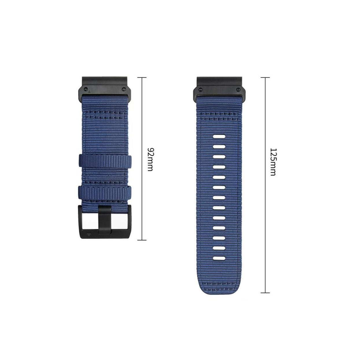 Universal Garmin 26mm QuickFit Tech-Protect Classic Nylon Strap - Blue