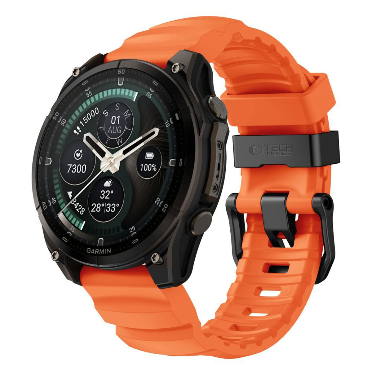 Universal Garmin 22mm QuickFit Tech-Protect Motion Watch Strap - Orange