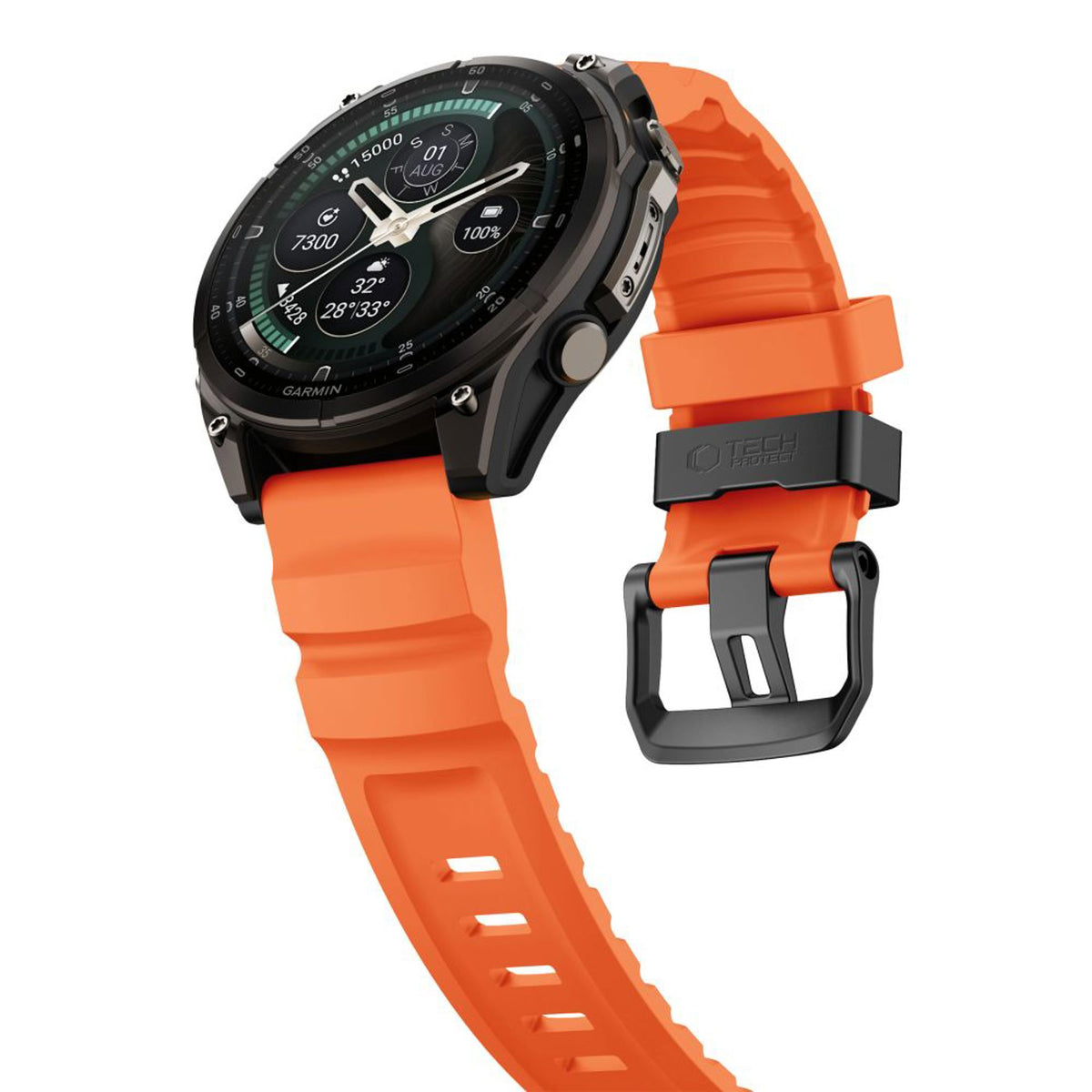 Universal Garmin 26mm QuickFit Tech-Protect Motion Watch Strap - Orange