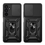 Samsung Galaxy A57 Tech-Protect Camshield Case with Magnetic Ring & Stand Function - Black