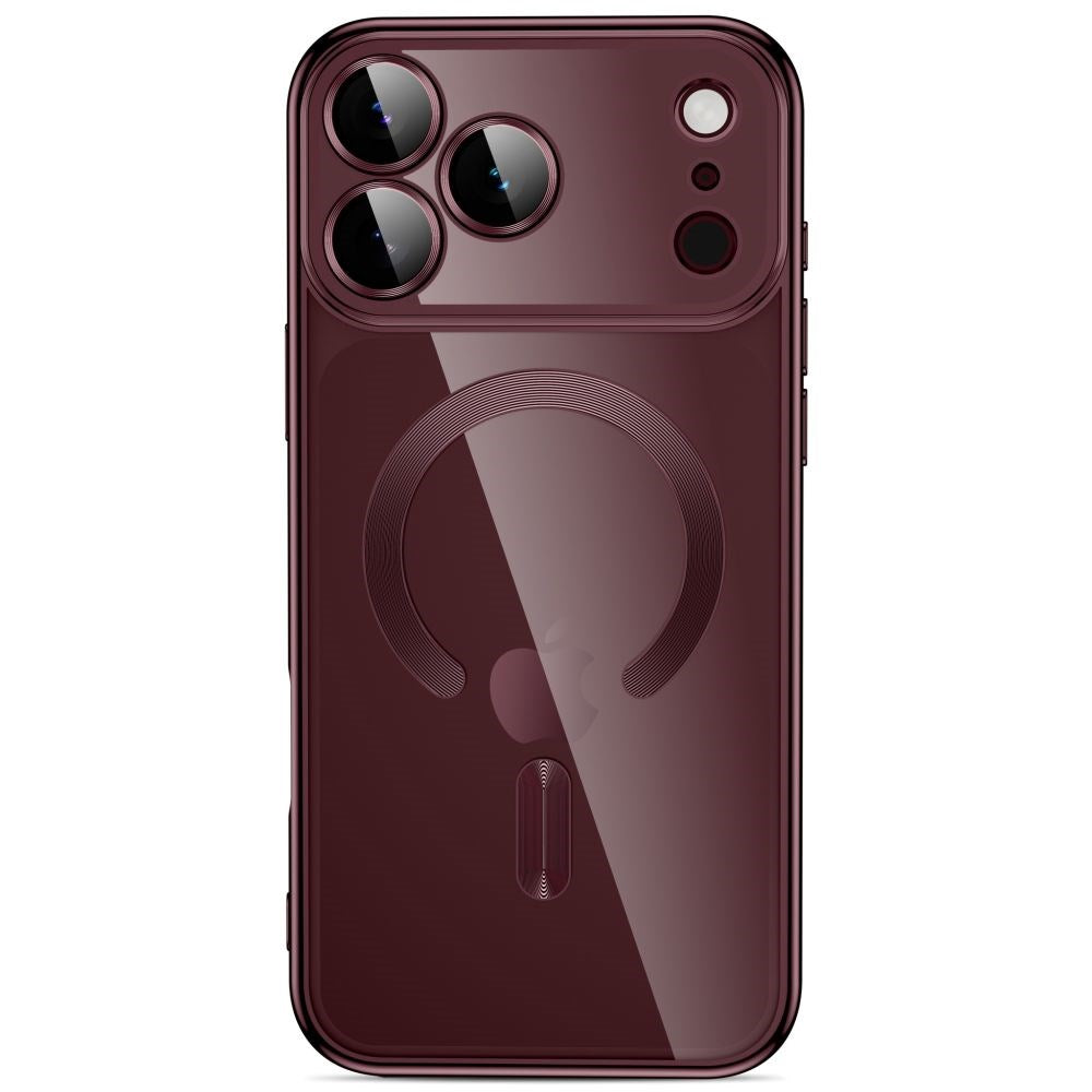 iPhone 18 Pro / 17 Pro Tech-Protect MagFlex Case - MagSafe Compatible - Burgundy / Transparent