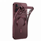 iPhone 18 Pro Max / 17 Pro Max Tech-Protect MagFlex Case - MagSafe Compatible - Burgundy / Transparent