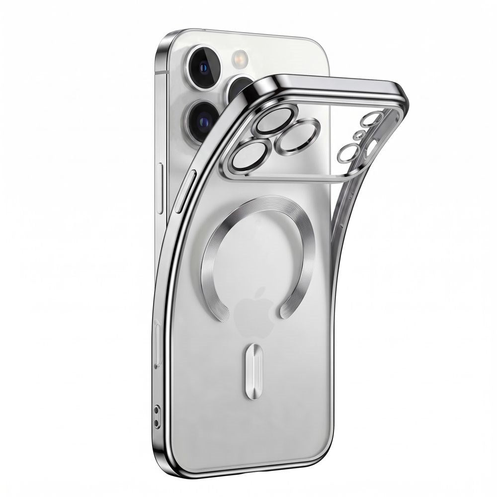 iPhone 18 Pro Max / 17 Pro Max Tech-Protect MagFlex Case - MagSafe Compatible - Silver / Transparent