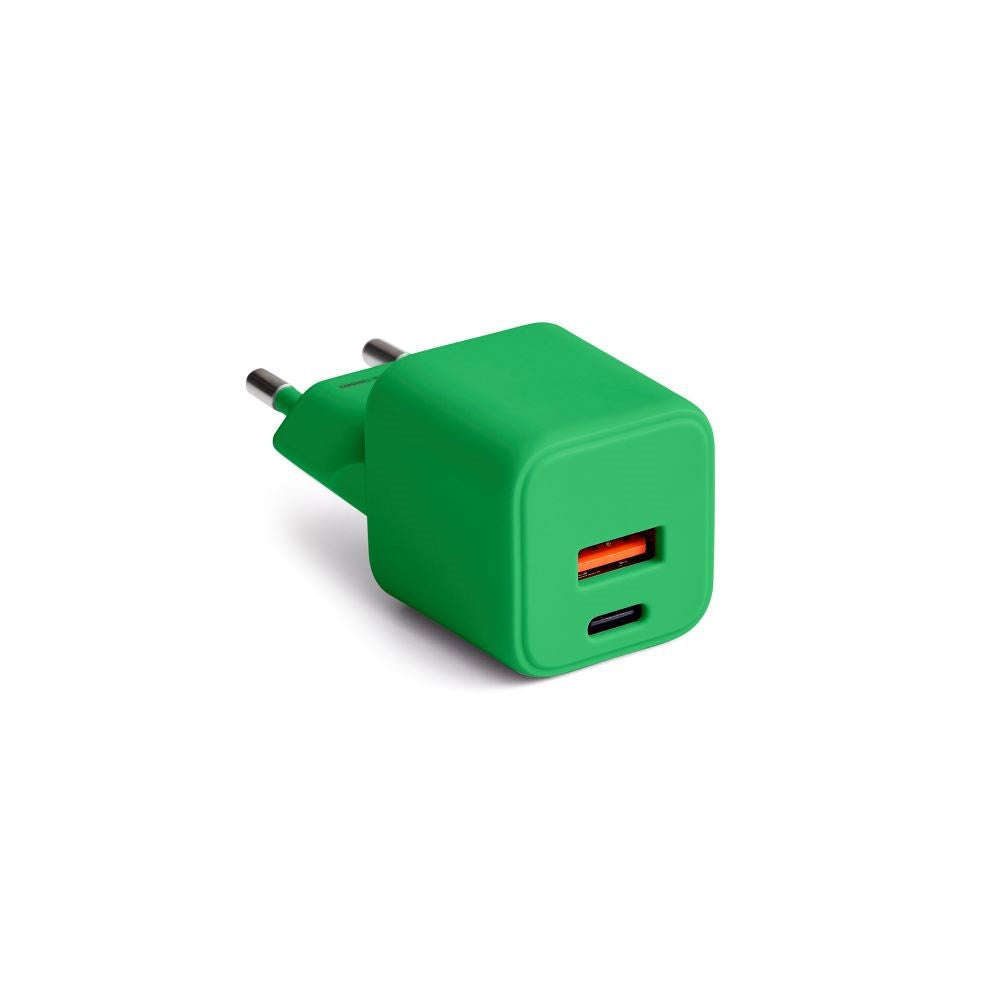 Colorum 30W Wall Charger with 1x USB-A & 1x USB-C - Green