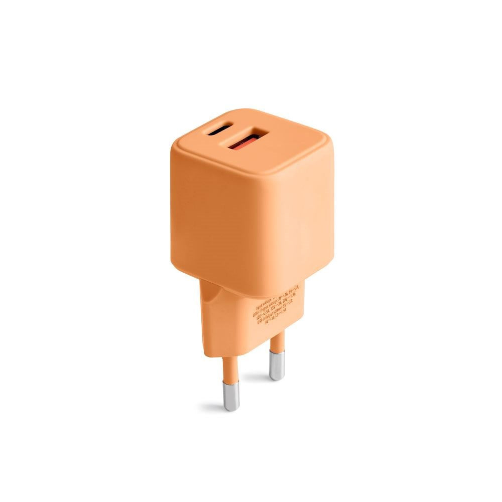 Colorum 30W Wall Charger with 1x USB-A & 1x USB-C - Peach Fuzz