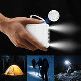 Wozinsky 10,000mAh Powerbank with Flashlight & 4 x Built-in Cables - White