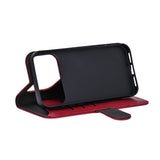 iPhone 17 Pro Max GEAR Faux Leather Flip Case - MagSafe Compatible - Red