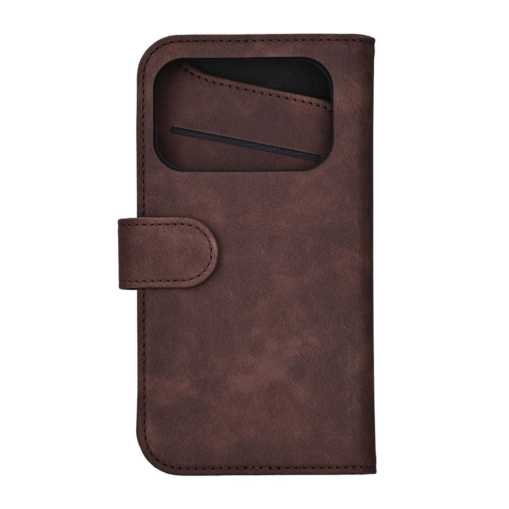 iPhone 17 Pro GEAR Faux Leather Flip Case - MagSafe Compatible - Brown