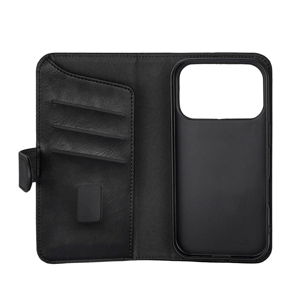 iPhone 17 Pro GEAR Faux Leather Flip Case - MagSafe Compatible - Black
