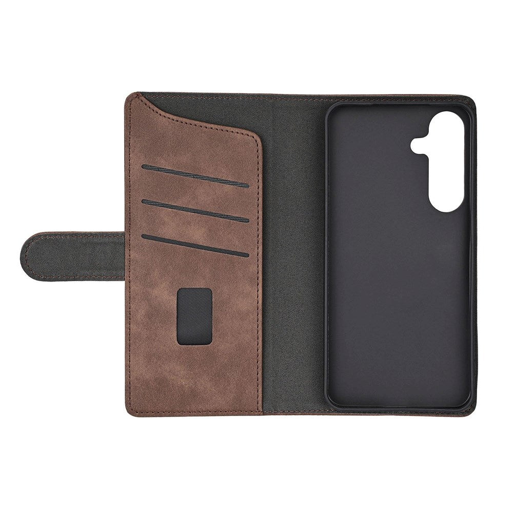 Samsung Galaxy S25+ (Plus) GEAR Classic Flip Case Faux Leather with Card Holder - Brown