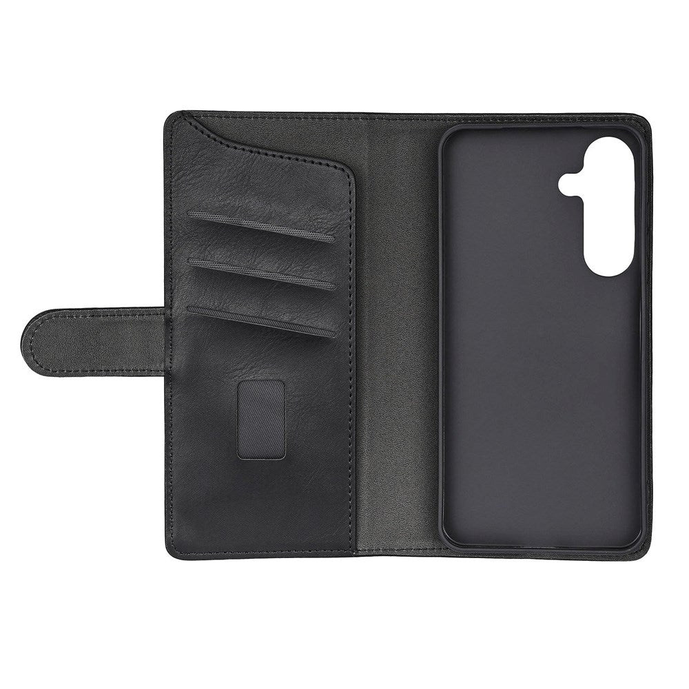 Samsung Galaxy S25+ (Plus) GEAR Classic Flip Case Faux Leather with Card Holder - Black