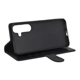 Samsung Galaxy S25+ (Plus) GEAR Classic Flip Case Faux Leather with Card Holder - Black