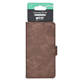 Samsung Galaxy S25 GEAR Classic Flip Case Faux Leather with Card Holder - Brown