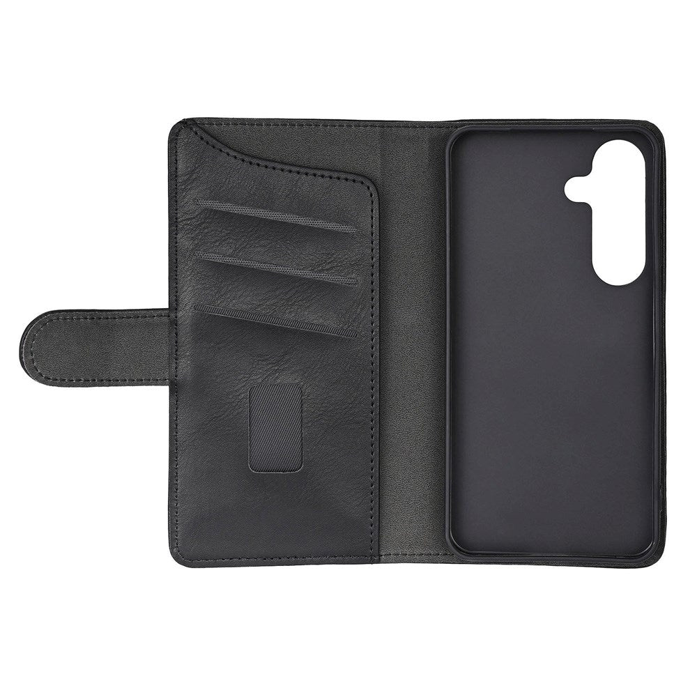 Samsung Galaxy S25 GEAR Classic Flip Case Faux Leather with Card Holder - Black