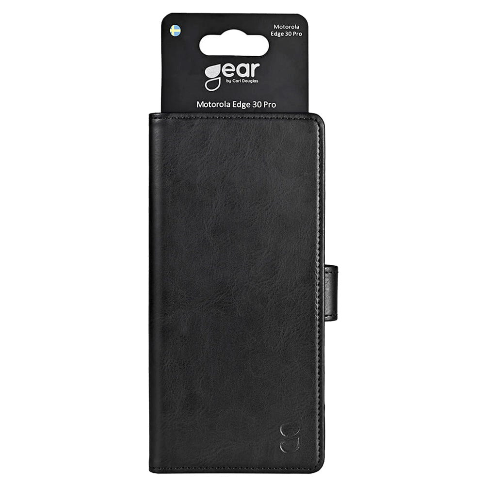 Motorola Edge 30 Pro Gear Wallet - Leather Wallet Case - Black