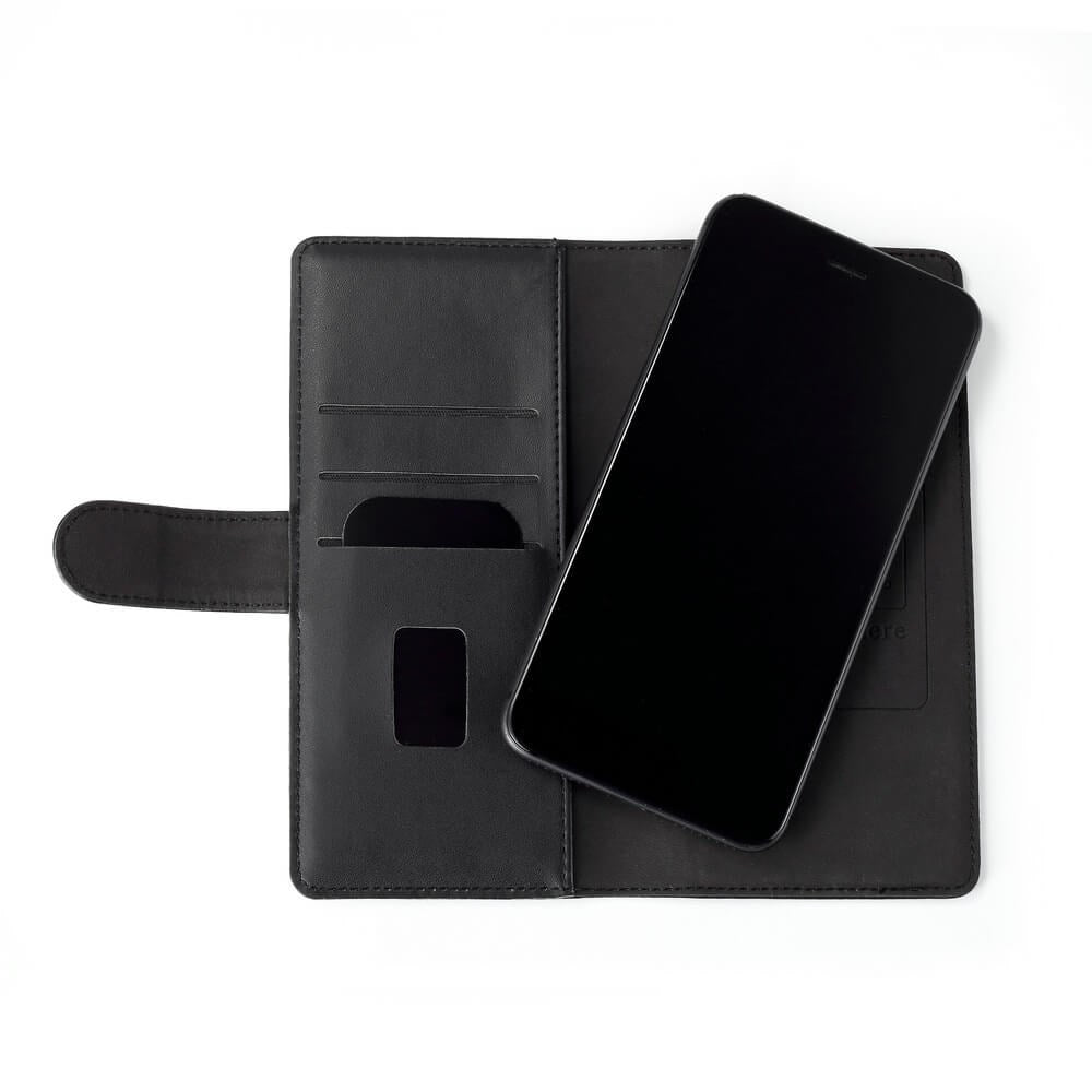 Universal Gear Wallet 2in1 Magnet Wallet Case - Black - (Max . Phone: 170 x 74 x 18 mm)