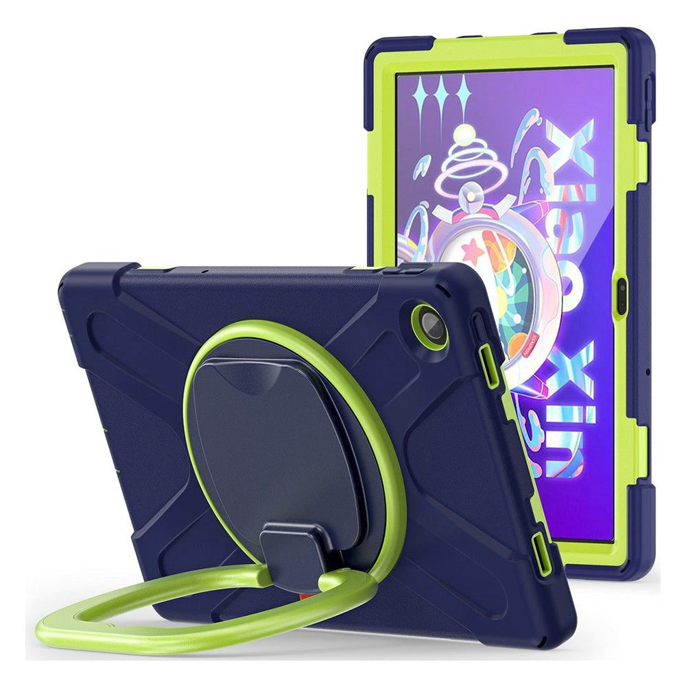 Lenovo Tab M10 Plus (3. Gen) 10.6" (TB-125F/128F) Tech-Protect X-Armor Kickstand Case w. Screen Protector - Blue / Green