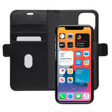 iPhone 12 Pro Max dbramante1928 Lynge Genuine Leather Magnet Wallet Case - Black