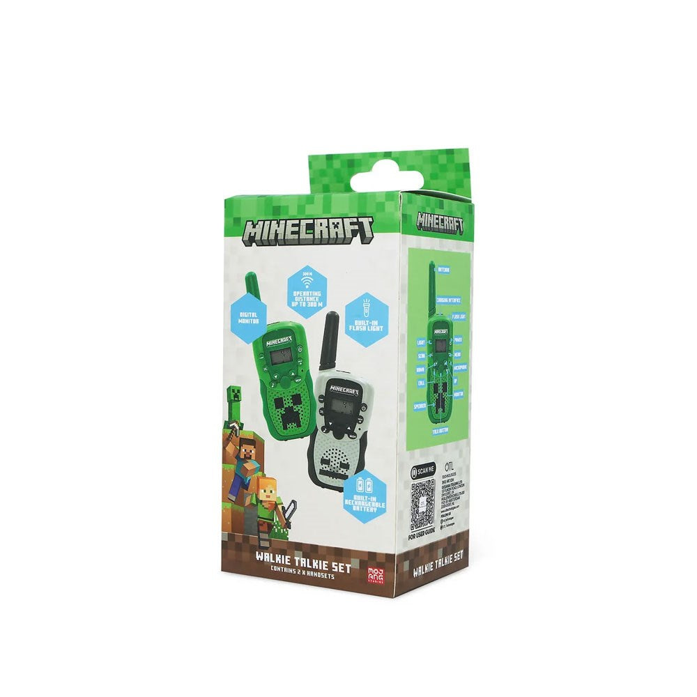 OTL MINECRAFT Digital Walkie Talkie Set - 2 pcs - Grey / Green