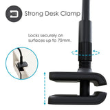 Desire2 Gooseneck Tablet Holder for Table - Moldable - Black