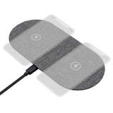 ProXtend Fabric Covered Dual Wireless Charger 10W - Grey