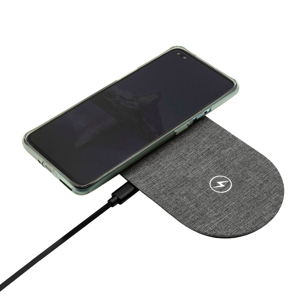 ProXtend Fabric Covered Dual Wireless Charger 10W - Grey