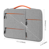 Haweel Laptop PC Sleeve w. Handle 14" (34.5 x 25 cm) - Grey