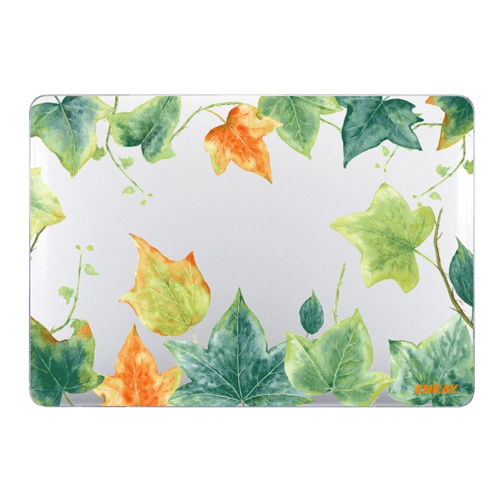 MacBook Pro 13 (2020-2022) ENKAY Hard Plastic Cover w. Motif - Ivy Leaves