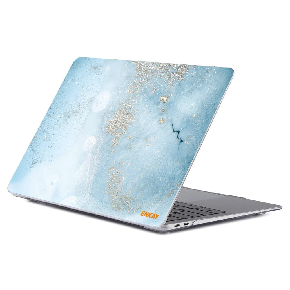 MacBook Pro 13 (2020-2022) Enkay Hard Case - Marble - Turquoise