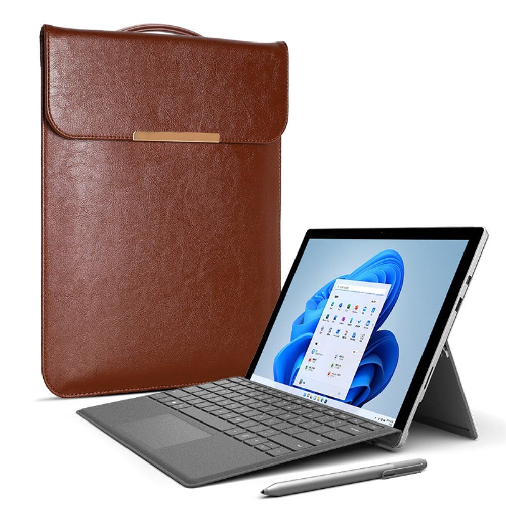 Macbook 13-14" Sleeve for MacBook with Small Bag (33 x 25 cm) - Brown