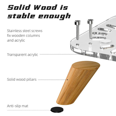 Mac Mini M4 / M4 Pro Stand - Transparent / Wood
