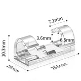 CableCreation Double-adhesive Cable Holder - 50 pcs - Transparent