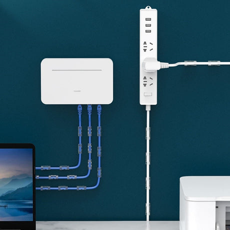 CableCreation Double-adhesive Cable Holder - Large - 50 pcs - Transparent