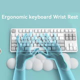 Keyboard Wrist Rest with Cloud Design - Blue / Pink